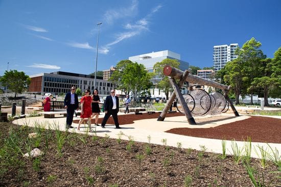 Premier opens new Leagues Club park on Gosford Waterfront